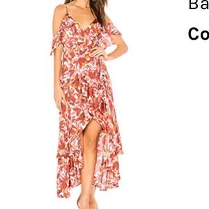 Bardot Frankie Frill dress dress, size 6/S, color Azure Floral